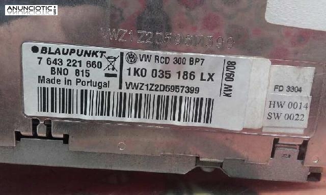 Audio radio cd volkswagen passat a&ntilde;o 2005