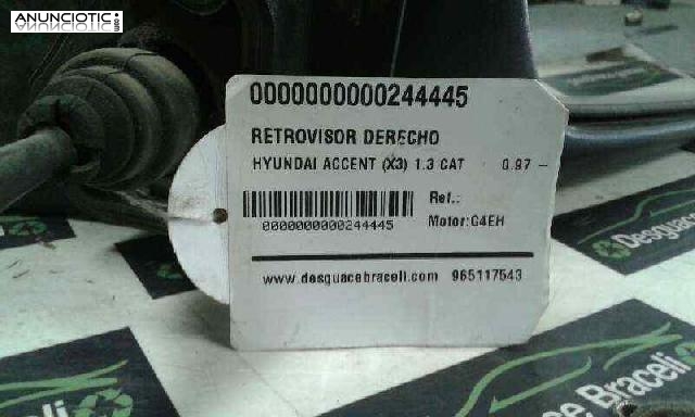 Retrovisor der. hyundai accent (244445)