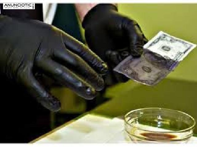 Soluci&oacute;n qu&iacute;mica S&uacute;per SSD para la limpieza de d&oacute;lares notas negras