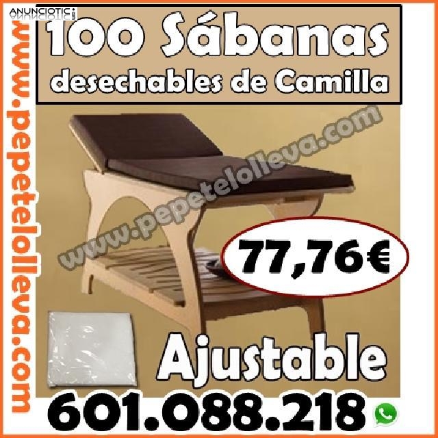 100 s&aacute;banas desechables de camilla a 77,76 env&iacute;o incluido