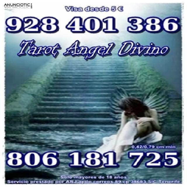 Oferta Visa 5� 10 min. Tarot &Aacute;ngel Divino barato 806 s&oacute;lo 0,42 cm min.