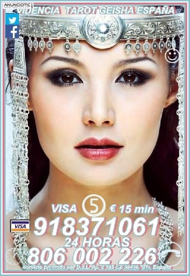 Tarot y Videncia Geisha Visa desde 5� 15 MIN  online espa&ntilde;ol 918 371 061.