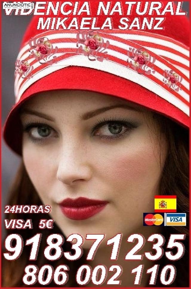 expertas en tarot de  Mikaela Sanz 918 371 235 desde 5� 15 mts, 8� 20mts y 