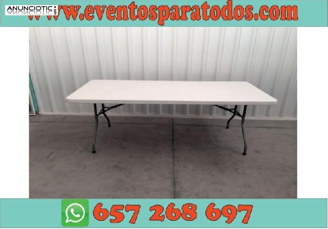 Mesas econ&oacute;micas plegables 2x0,90m