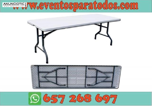 Mesas econ&oacute;micas plegables 2x0,90m