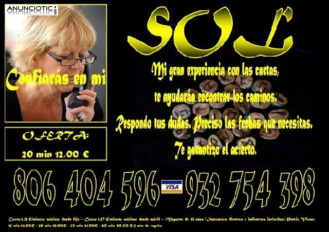 Sol, Vidente, Mi Don y el tarot te ayudar&aacute;n 806 404 596