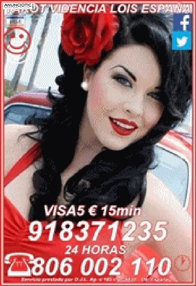 Tarot economico Lois Visa 918 371 235 desde 5� 15mtos, las 24 horas a tu di