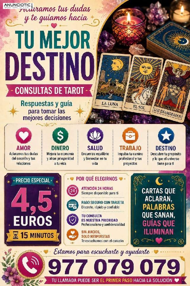 Tarotista minuciosa y exacta 9� 30 min 977079079