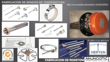 SONDA DE TEMPERATURA PT1000 CON CABLE PVC (ESPECIAL ENERGIA SOLAR TERMICA)