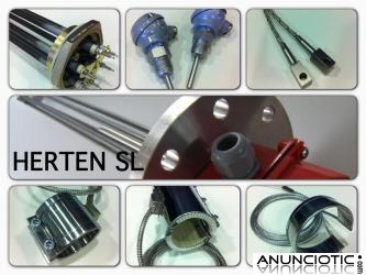 SONDA DE TEMPERATURA PT100 DE ALTA PRECISION CON CABLE SILICONA (HASTA 180&ordm;C)