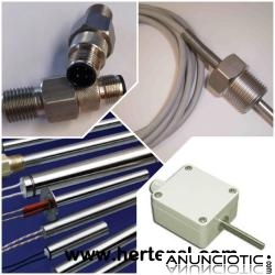 SONDA DE TEMPERATURA PT100 DE ALTA PRECISION CON CABLE SILICONA (HASTA 180&ordm;C)