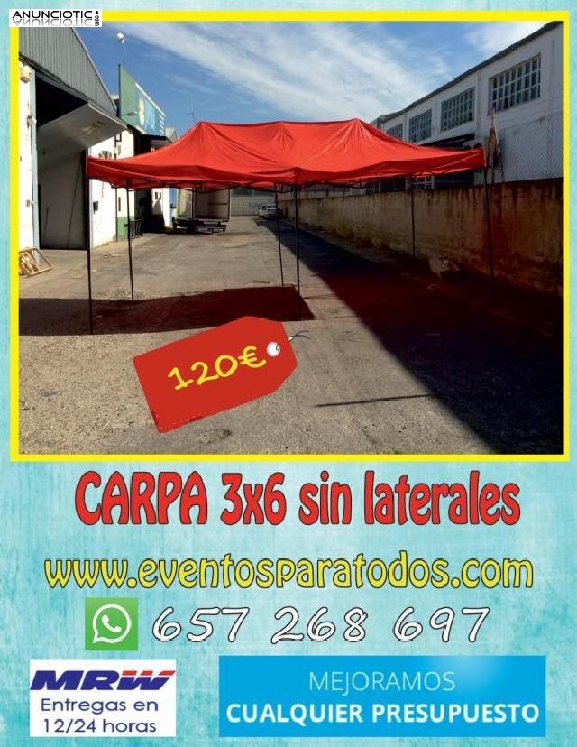 Carpa 6x3 plegable modelo econ&oacute;mica