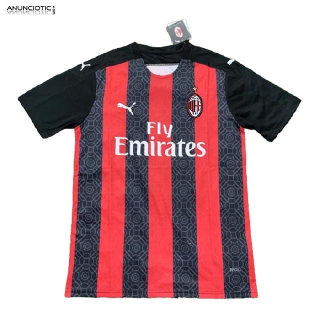 camisetas de f&uacute;tbol AC Milan baratas 2020-2021
