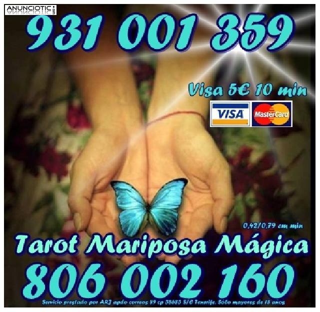 Tarot Mariposa M&aacute;gica Visa 5� 10 min. Tarot Barato s&oacute;lo 0,42 cm.
