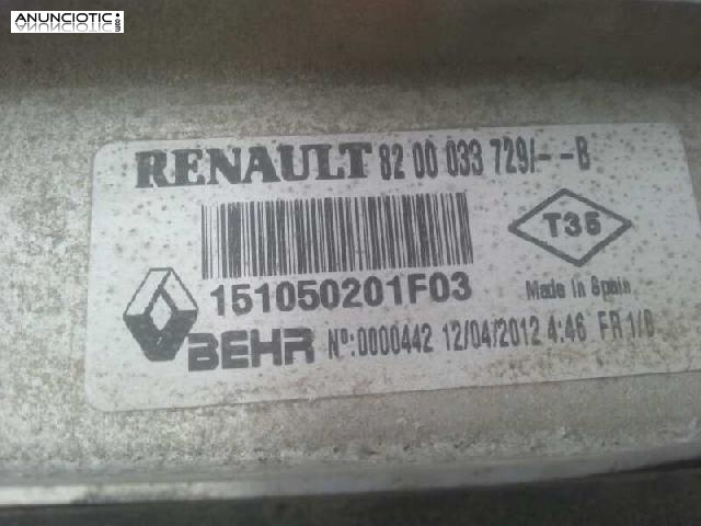 Radiador de agua renault vel satis  8200033729b