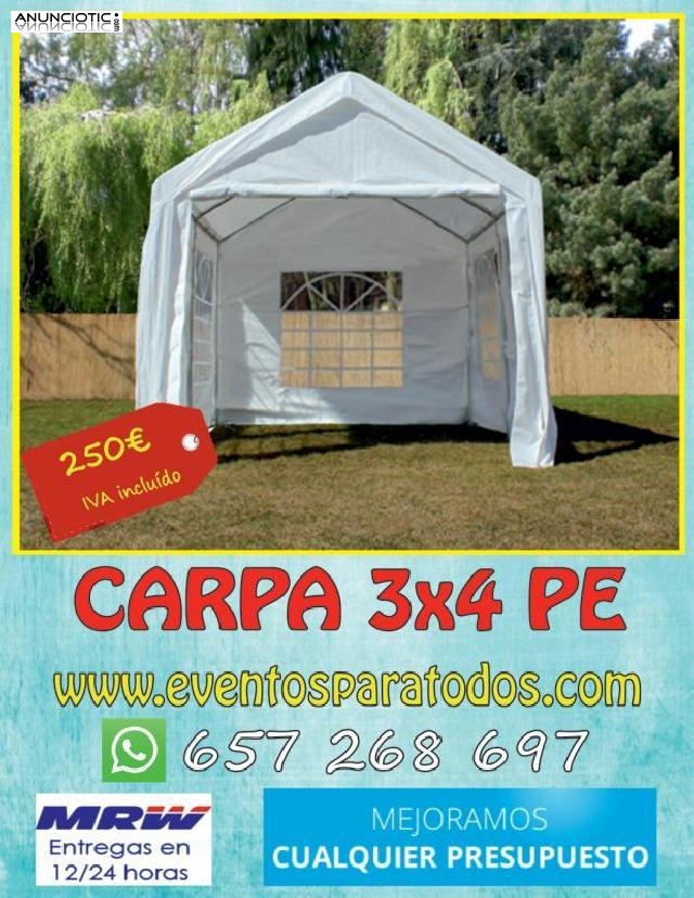 Carpa econ&oacute;mica medida 3x4