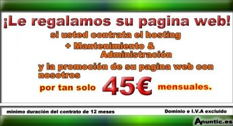 &iexcl;Le regalamos su pagina web!