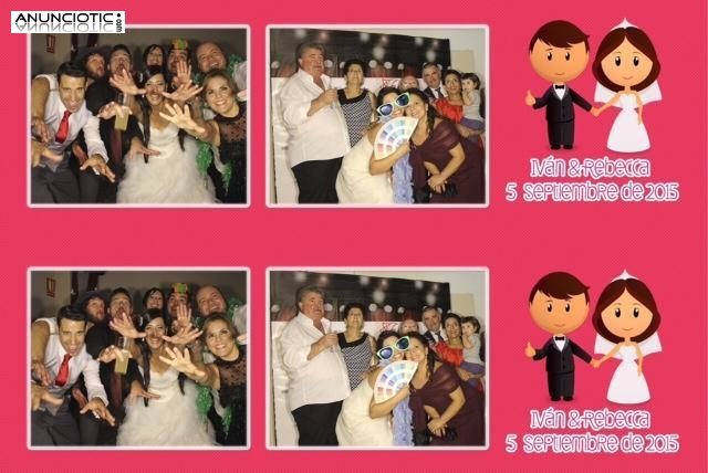 Fotomat&oacute;n con photocall para bodas
