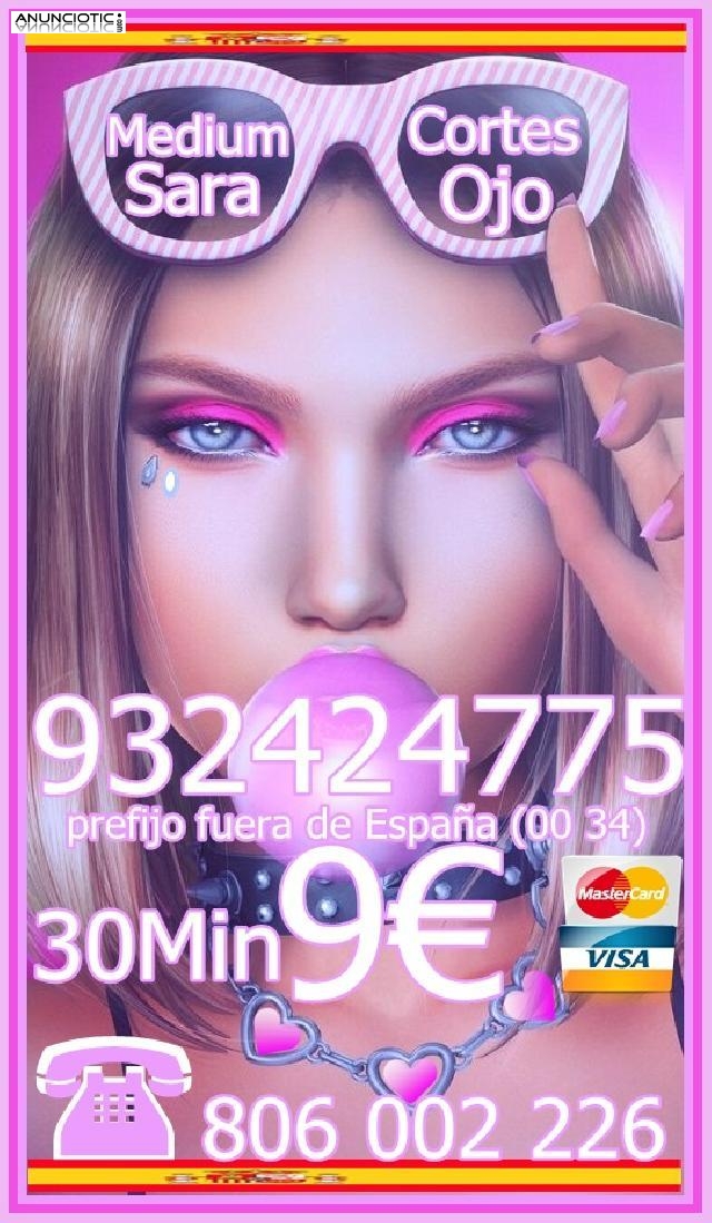 Tarot  Sara Cortes 932 424 775  desde 4� 15 min, 7� 20mts 9� 30mts. 60M 20 