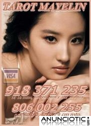 Tarot 806 002 255 Mayelin por s&oacute;lo 0,42 ctm mto. Oferta Visa 5� 10 mto al 918 371 235.