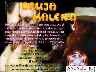 BRUJA MALENA CURA TODA CLASE DE ENFERMEDADES DESCONOCIDAS Y TE HACE VER EL DA&Ntilde;O 