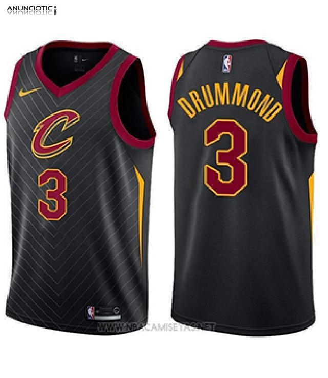 Camiseta Cleveland Cavaliers Andre Drummond NO 3 Statement Negro