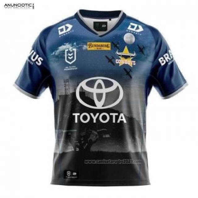 Camiseta North Queensland Cowboys Rugby 2022 Defensa
