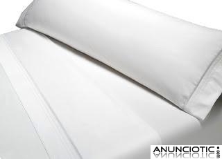 Ofertas en juego de s&aacute;banas blancas 100% algod&oacute;n
