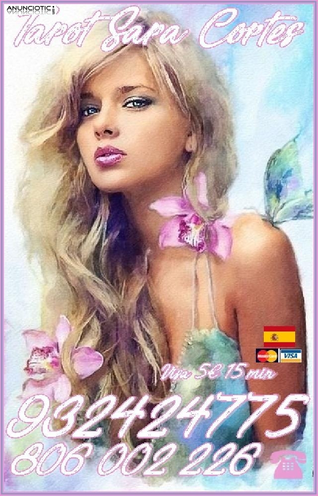 Tarot Visa  Sara Cortes 932 424 775  desde 5� 15 min, 8� 20mts 10