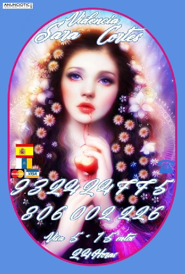 Tarot Visa  Sara Cortes 932 424 775  desde 5� 15 min, 8� 20mts 10