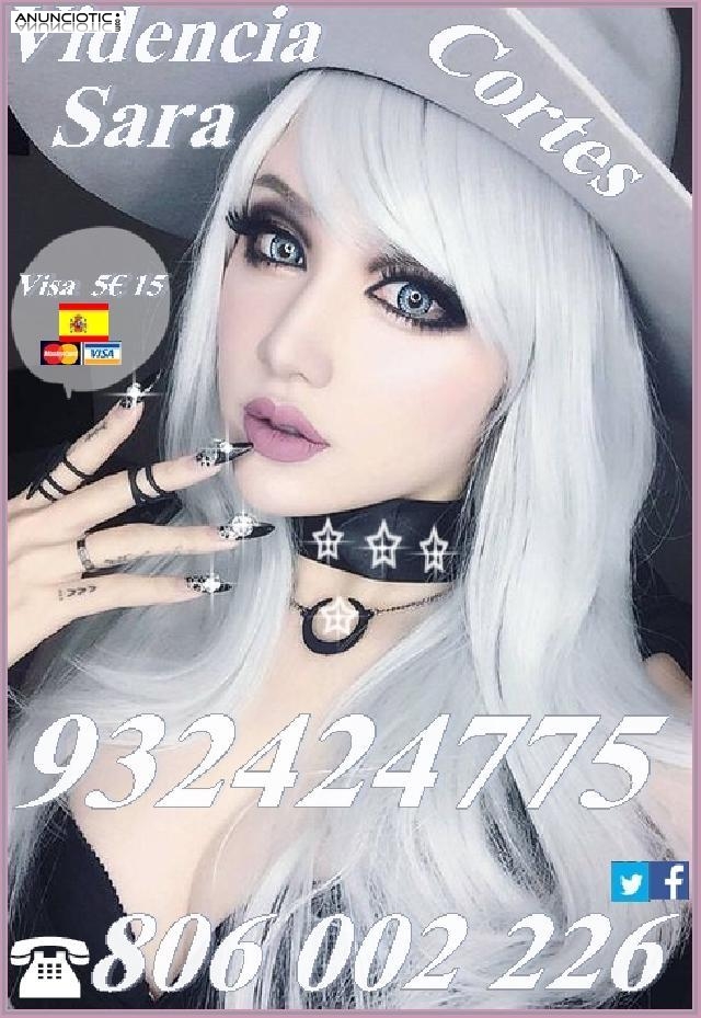 Tarot Visa  Sara Cortes 932 424 775  desde 5� 15 min, 8� 20mts 10