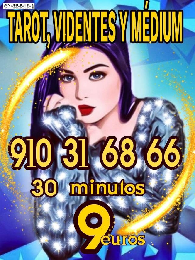Tarot, videntes y m&eacute;dium Espa&ntilde;oles 30 minutos 9 euros 