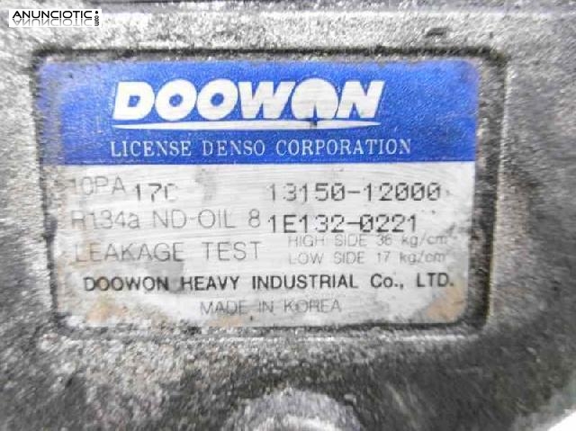 Compresor a/a tipo 1315012000 de kia -