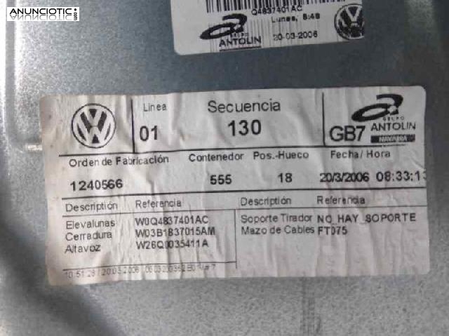 Elevalunas del. izq. tipo 0q4837401ac de