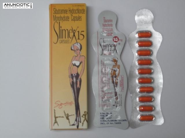 Slimex 15 mg (clorhidrato de sibutramina) 30 C&aacute;psulas