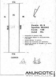 VENDO PARCELA INDUSTRIAL DE 651 M2