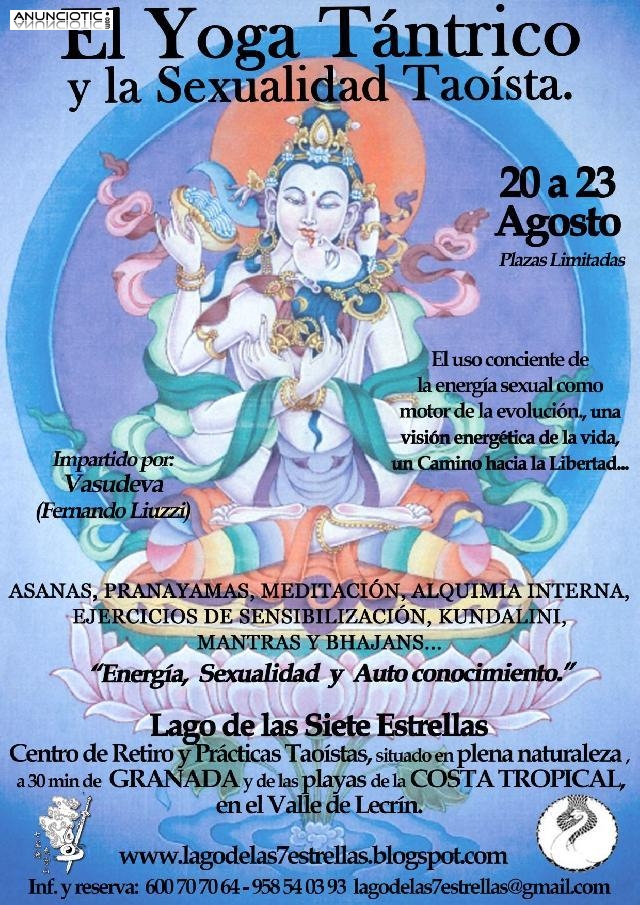 20 a 23 Ago 2015 Curso de Verano: El Yoga T&aacute;ntrico y la Sexualidad Tao&iacute;sta.