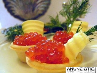 Venta, entrega a domic&iacute;lio. Productos de gourmet. Caviar. Huevas de salm&oacute;n.