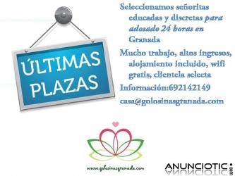 Preciso se&ntilde;orita buena presencia para plaza 24 horas muy buena en Granada m&aacute;ximo 30 a&ntilde;os.