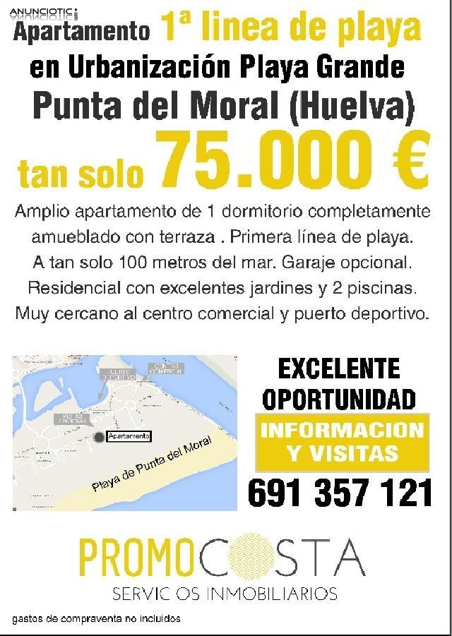 1&ordf; linea de playa por solo 75000euros en isla canela