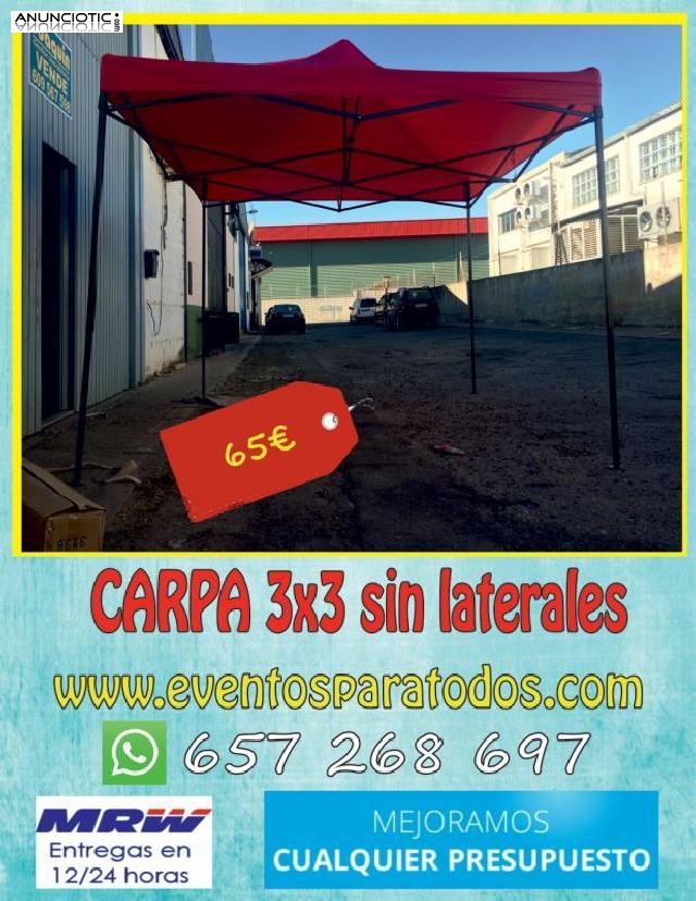 Carpas 3x3 plegables econ&oacute;micas