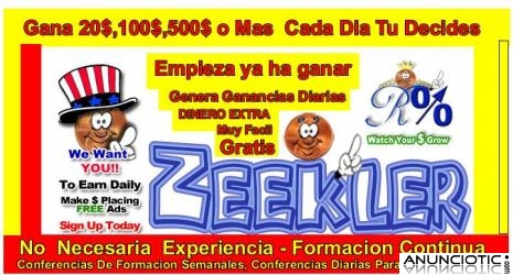 TRABAJA DESDE CASA CON ZEEKREWARDS GANA 60� DIA O MAS INFORMATE AQUI