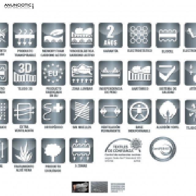 NUEVO Colch&oacute;n Memory Lux, viscoel&aacute;stica con carbono activo