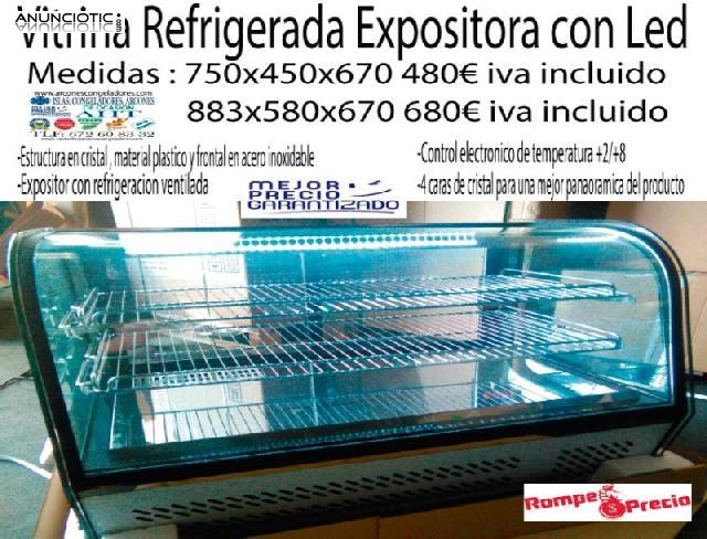 Expositor cristal con iluminaci&oacute;n t&ordm; digital