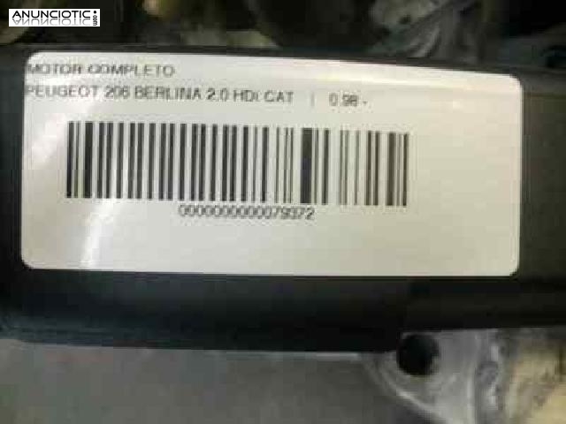 79372 motor peugeot 206 berlina 2.0 hdi