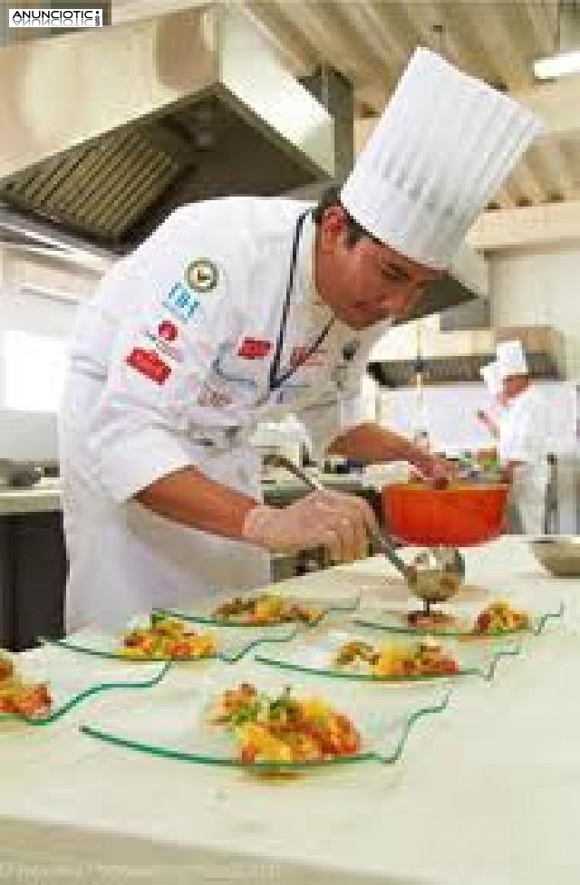 CURSO COCINERO PROFESIONAL con pr&aacute;cticas, matr&iacute;cula GRATIS. 