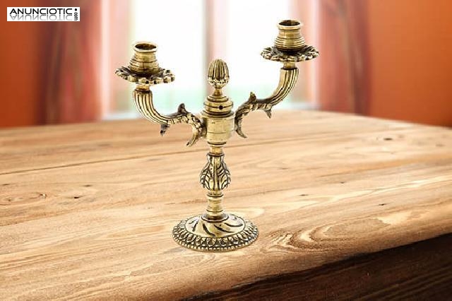 Candelabro bronce. a&ntilde;os 40.