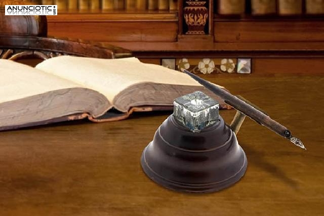 Tintero y pluma. a&ntilde;os 40.