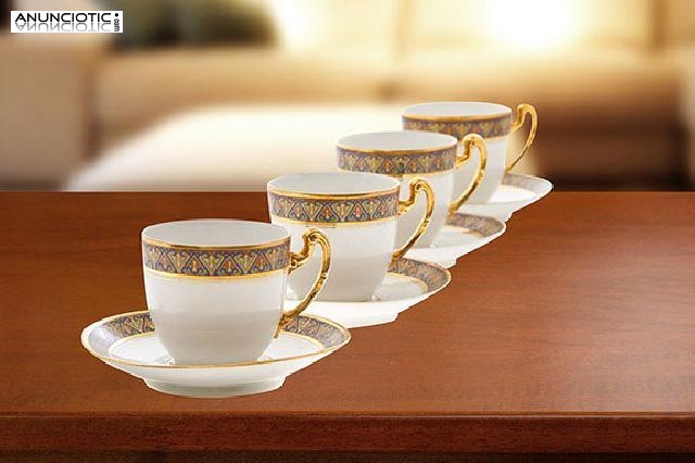 Juego de caf&eacute; antiguo de limoges