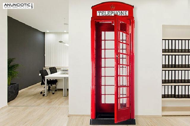 Cabina de tel&eacute;fonos inglesa segunda mitad s. xx